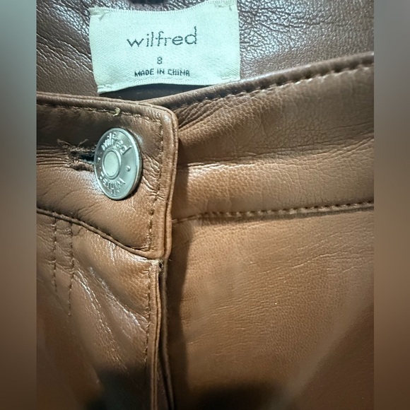 Wilfred Melina faux leather cropped pants size 8 excellent condition - Picture 9 of 9